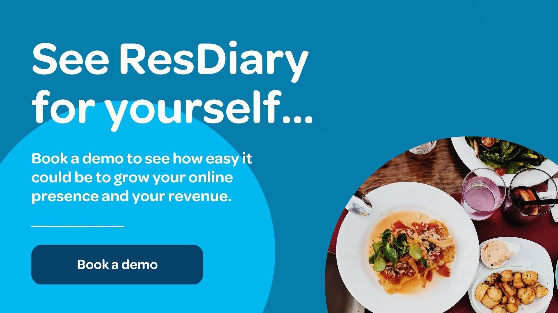 Call to action to book a demo with ResDiary