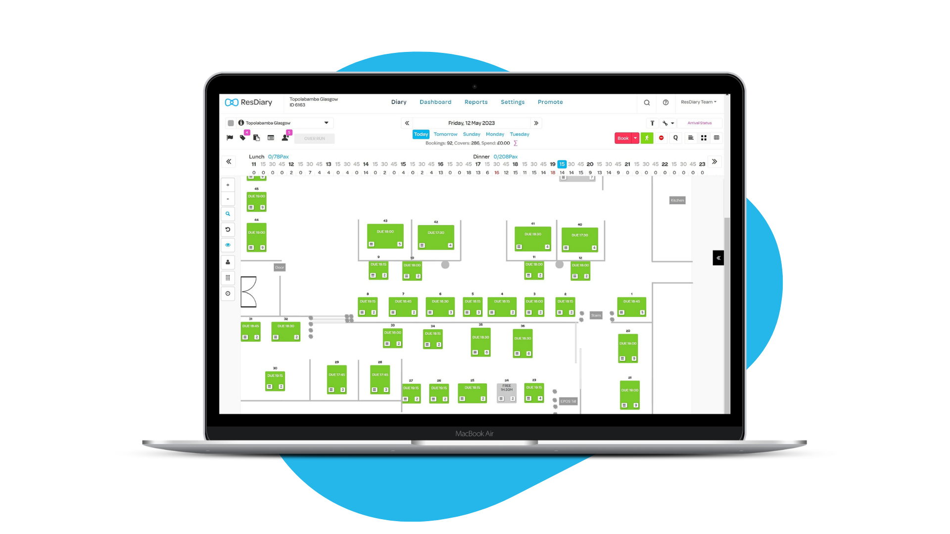 ResDiary diary screen gridview
