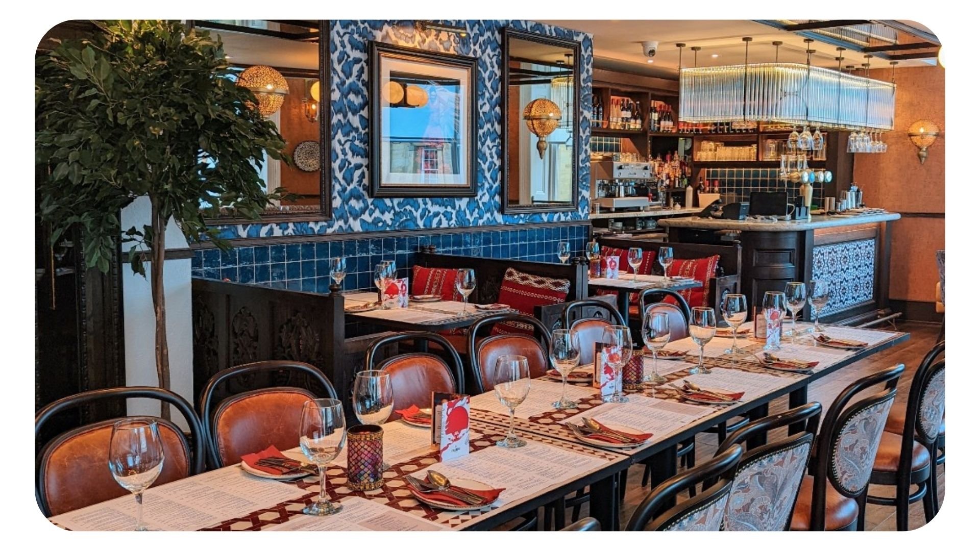 Interior shot of Cafe Andaluz Glasgow