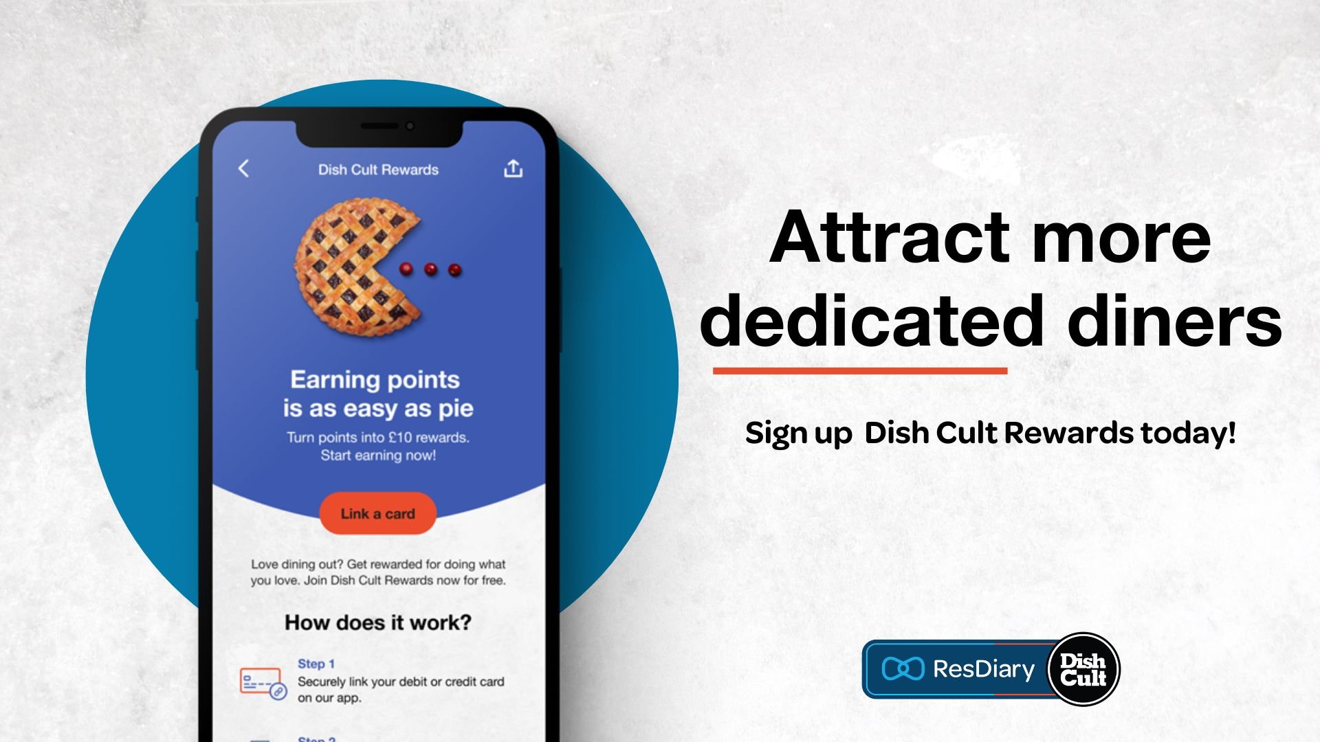 Smartphone screen showing Dish Cult Rewards joining  dashboard