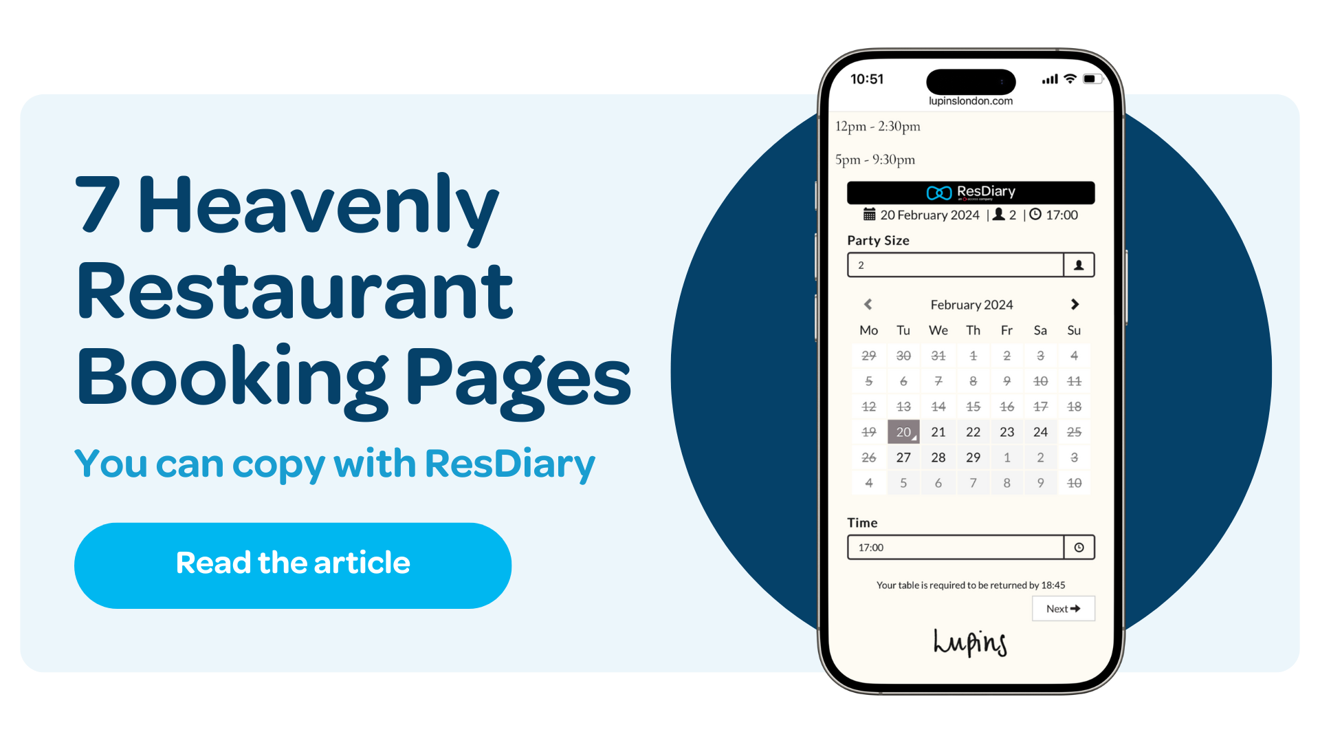 7 Heavenly Restaurant Booking Pages