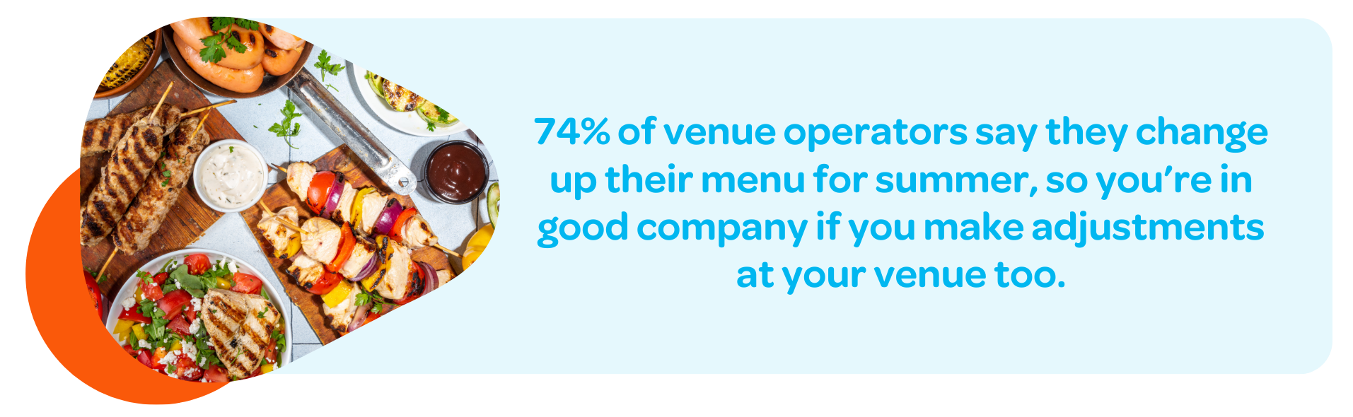 74% of venue operators say they change up their menu for summer, so you’re in good company if you make adjustments at your venue too