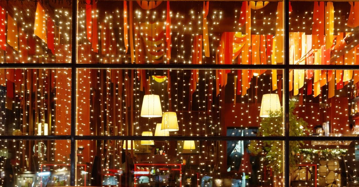 LED lights restaurant