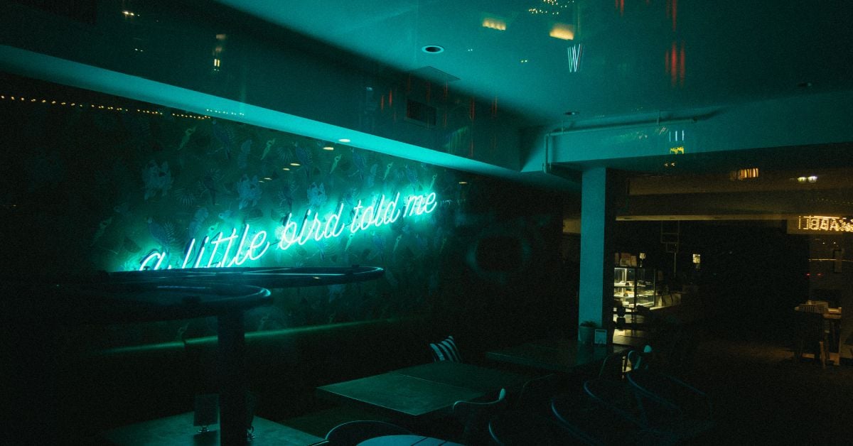 Neon lighting restaurant