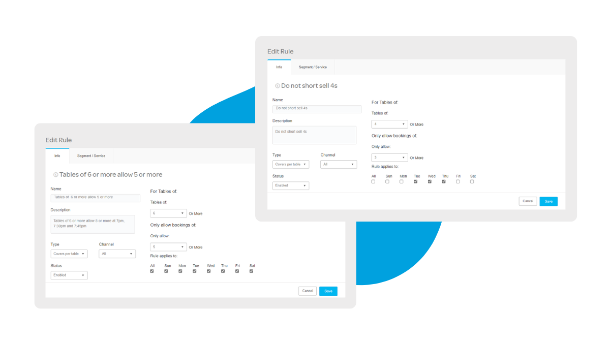 ResDiary Booking System - Smart Booking Rules