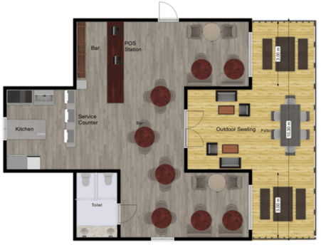 bar floor plan