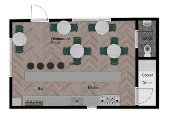 small restaurant floor plan