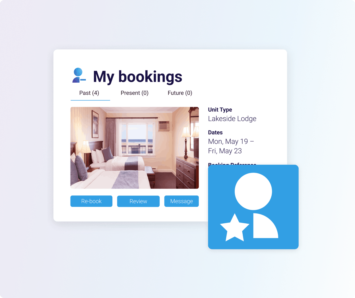 My bookings star person icon
