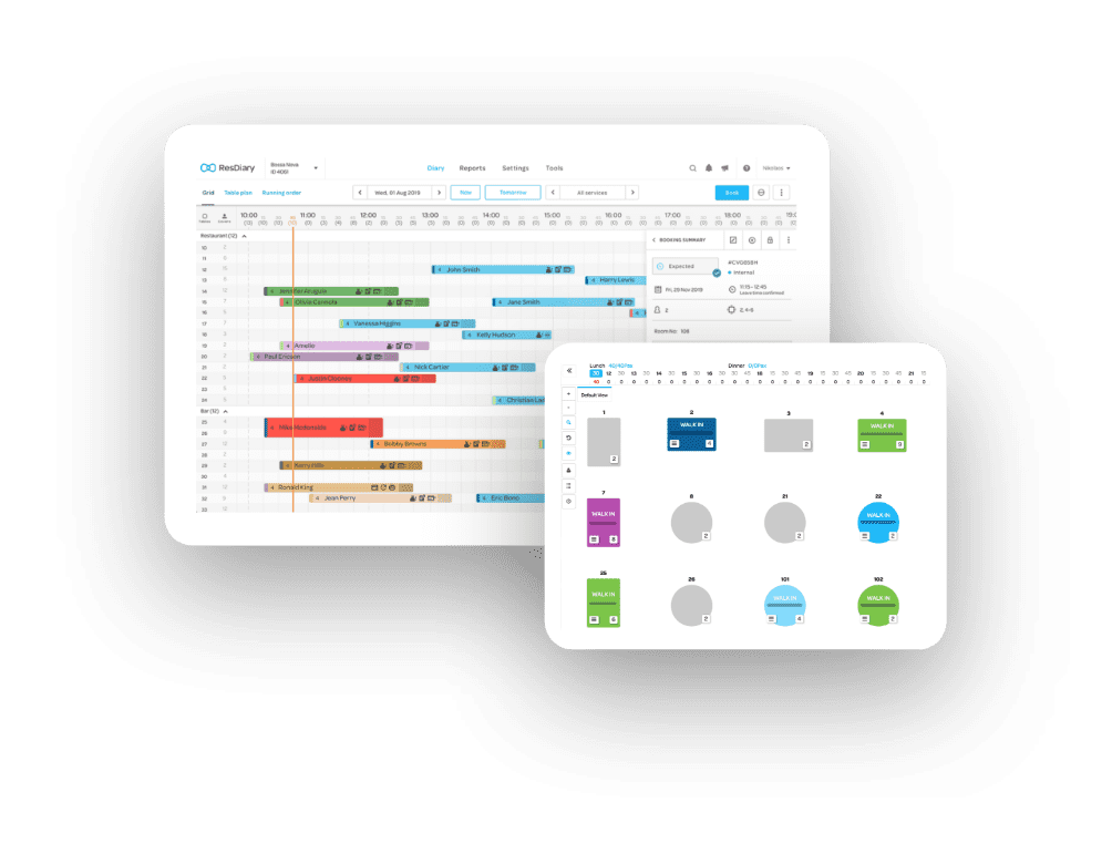 ResDiary Table Management View